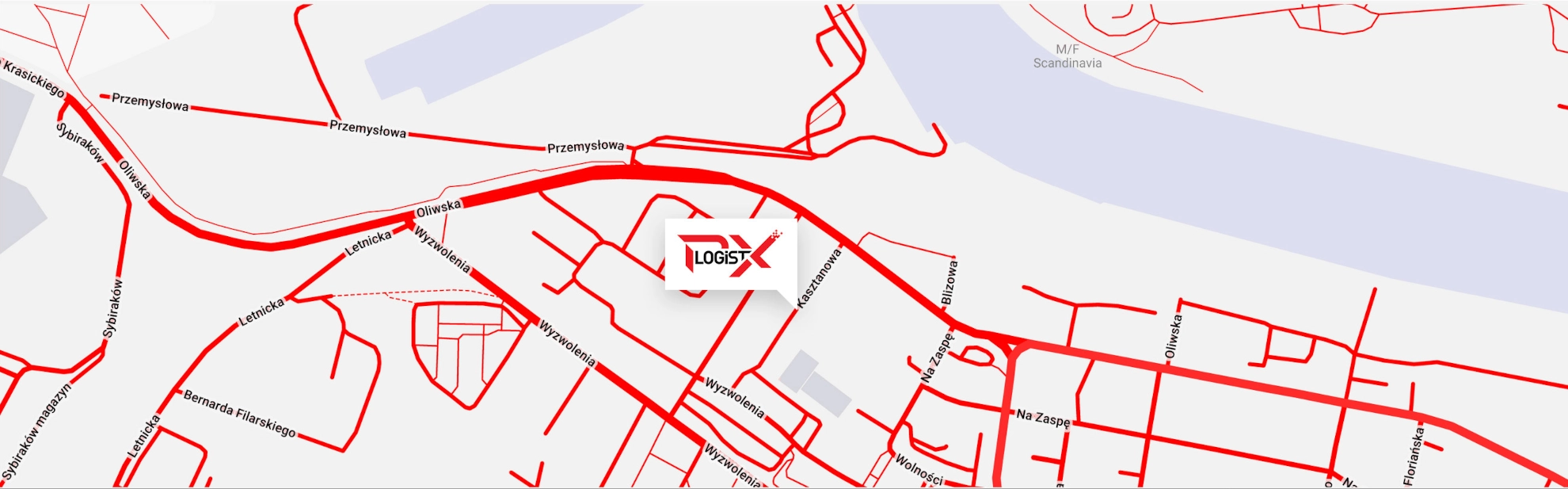 Mapa dojazdu do PX-Logistics